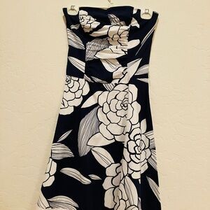 Print Strapless Formfitting Dress